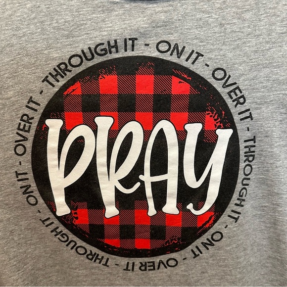 Gray 'Pray' Graphic Tee by Love in - Picture 3 of 4